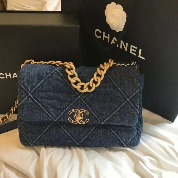chanel 19 flap bag denim